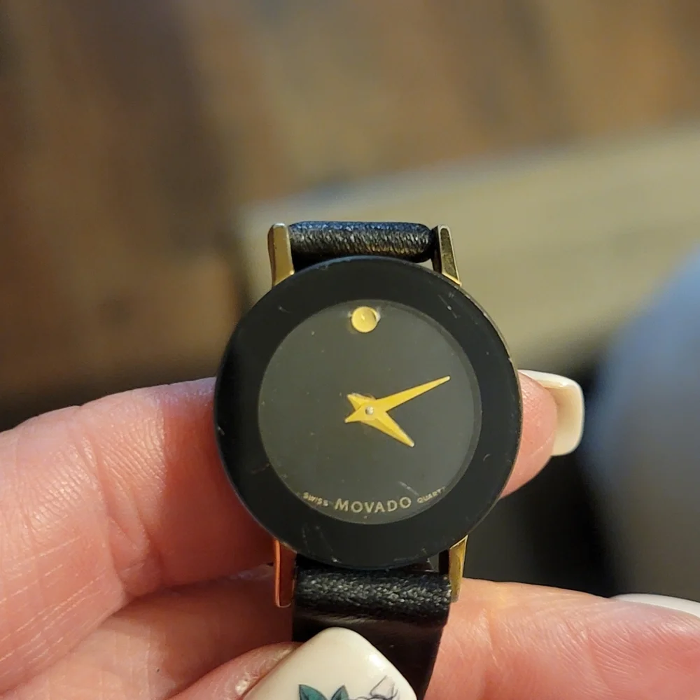 Movado Black and Gold Wearable Watch - Picture 4 of 10